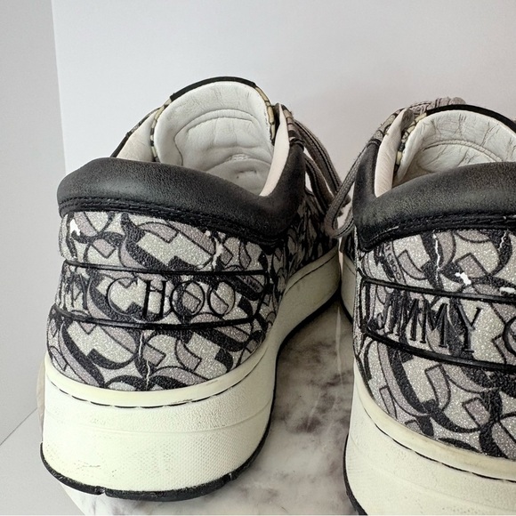 Jimmy Choo Monochrome Patterned Sneakers - Picture 5 of 15